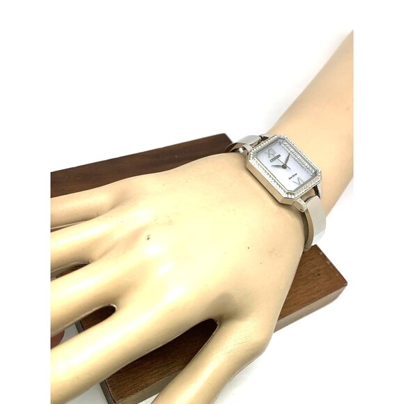 Citizen Women's Watch EM0980-50A Eco-Drive Crystal Accent Silver Dial Rectangle - Picture 5 of 14